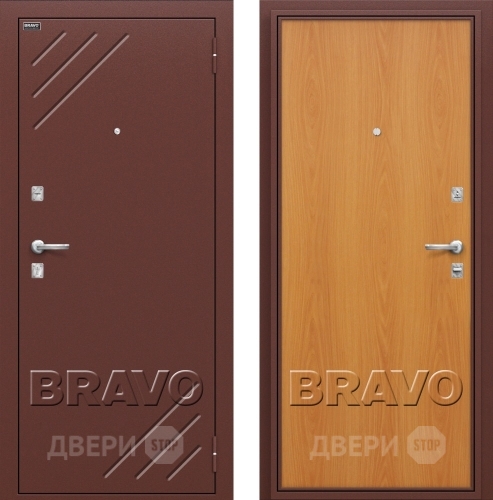 Входная металлическая Дверь Bravo Оптим Стандарт Миланский Орех в Краснознаменске