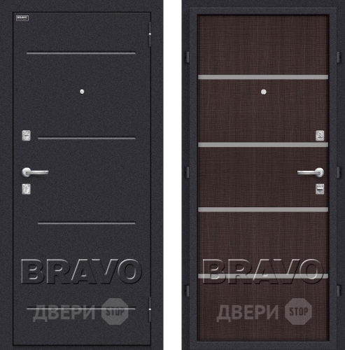 Входная металлическая Дверь Bravo Оптим Лайн Венге в Краснознаменске