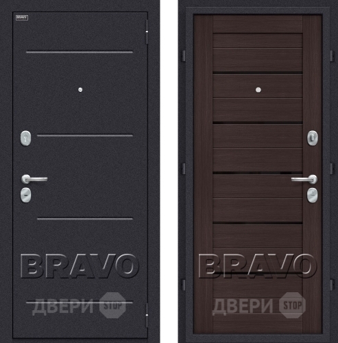 Дверь Bravo Оптим Техно Венге в Краснознаменске