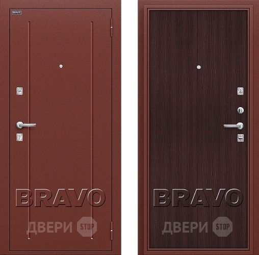 Входная металлическая Дверь Bravo Оптим Норма Wenge Veralinga в Краснознаменске