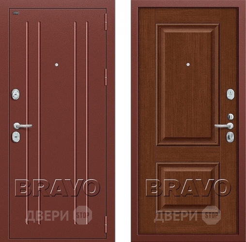 Входная металлическая Дверь Groff Т2-232 Brown Oak в Краснознаменске