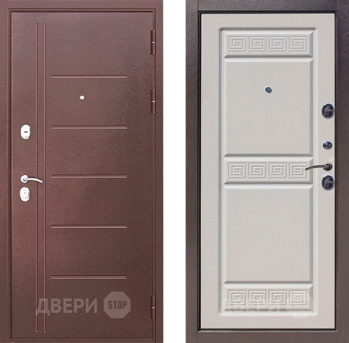 Входная металлическая Дверь Цитадель Троя 10см Антик Белый ясень в Краснознаменске