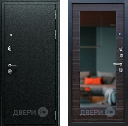 Входная металлическая Дверь Йошкар Next-1 с зеркалом Венге поперечный в Краснознаменске