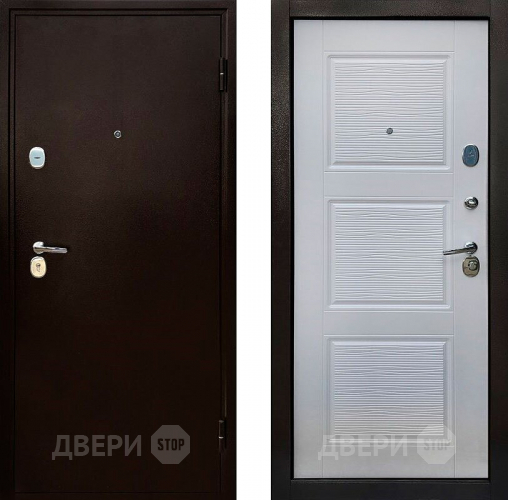 Входная металлическая Дверь СТОП Авангард 3К Беленый Дуб в Краснознаменске