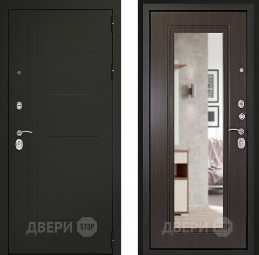 Дверь (Дверной Континент) Сити - Z 3К с зеркалом Венге в Краснознаменске