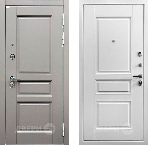 Входная металлическая Дверь Ратибор Лондон 3К Грей софт/Белый софт в Краснознаменске