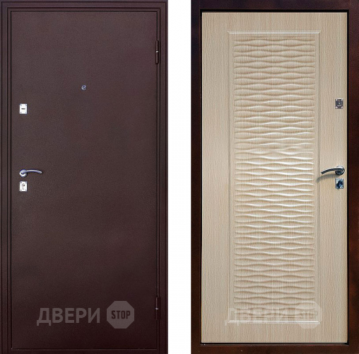 Входная металлическая Дверь СТОП Волна Беленый дуб в Краснознаменске