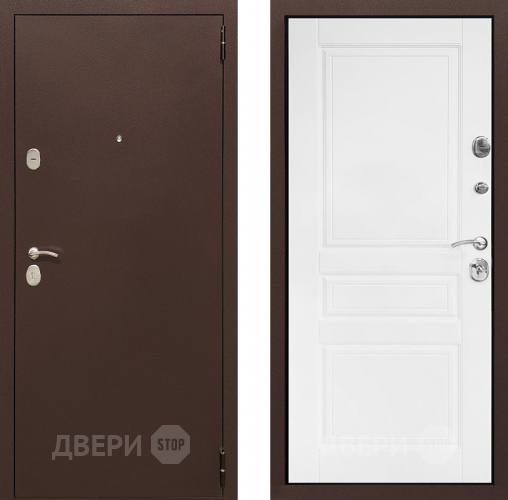 Входная металлическая Дверь Престиж Трио Белый матовый в Краснознаменске