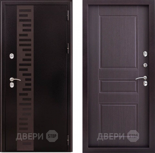 Дверь Заводская Урал с декором Термо Венге (с терморазрывом) в Краснознаменске