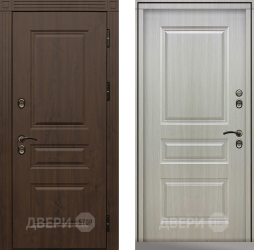 Входная металлическая Дверь Сибирь Термо-Премиум лиственница белая в Краснознаменске