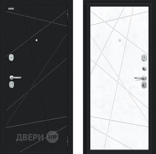 Входная металлическая Дверь Bravo Граффити-5 Букле черное/Snow Art в Краснознаменске