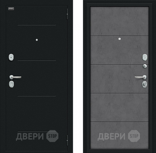 Входная металлическая Дверь Bravo Граффити-1 Букле черное/Slate Art в Краснознаменске