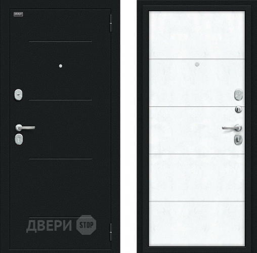Дверь Bravo Граффити-1 Букле черное/Snow Art в Краснознаменске