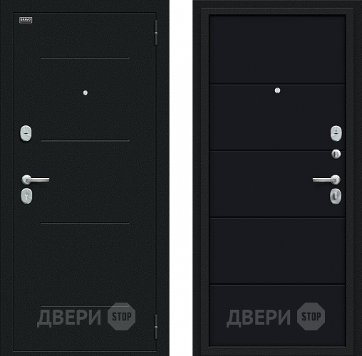 Входная металлическая Дверь Bravo Граффити-1 Букле черное/Total Black в Краснознаменске