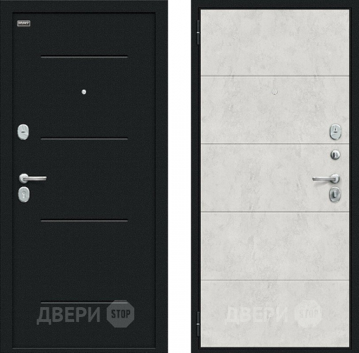 Дверь внутреннего открывания Bravo Граффити-1 Инсайд Букле черное/Look Art в Краснознаменске