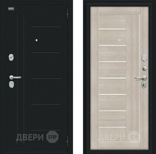 Входная металлическая Дверь Bravo Проф Букле черное/Cappuccino Veralinga в Краснознаменске