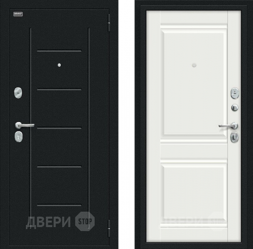 Дверь Bravo Некст Kale Букле черное/Off-white в Краснознаменске