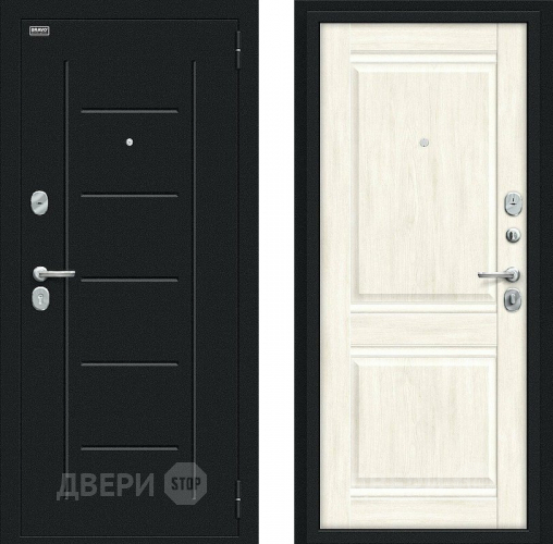 Входная металлическая Дверь Bravo Некст Kale Букле черное/Nordic Oak в Краснознаменске