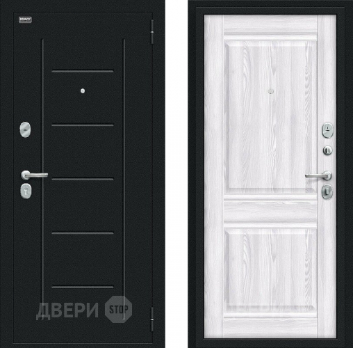 Дверь Bravo Некст Kale Букле черное/Riviera Ice в Краснознаменске