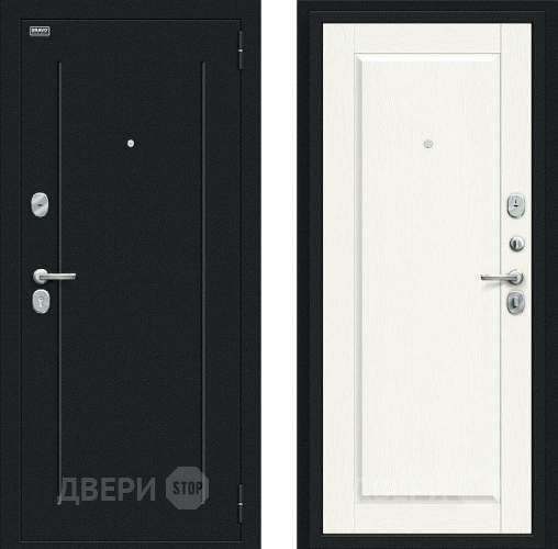 Дверь Bravo Сьют Kale Букле черное/White Wood в Краснознаменске
