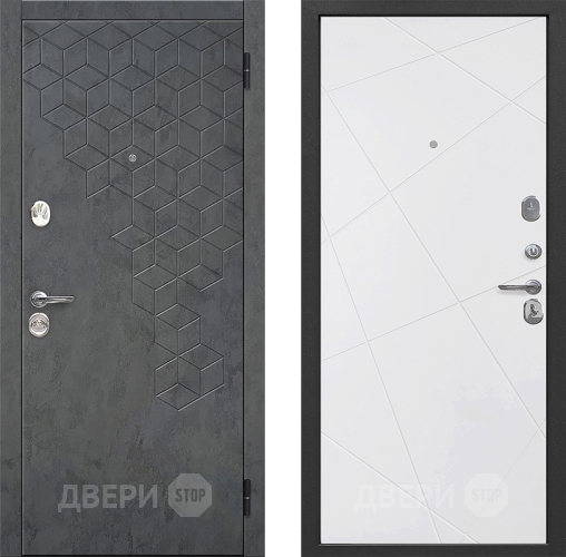 Входная металлическая Дверь Феникс Линии Велюр Белый Софт в Краснознаменске