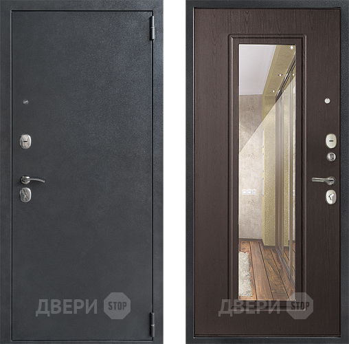 Входная металлическая Дверь Дверной Континент ДК-70 Зеркало Эко Венге в Краснознаменске