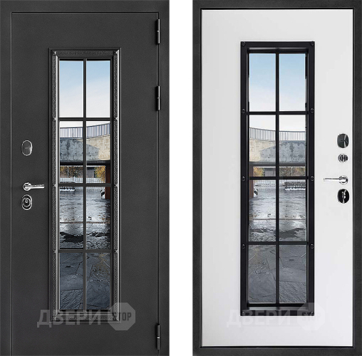 Входная металлическая Дверь Дверной Континент Тичино Серая в Краснознаменске