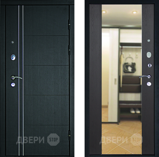 Входная металлическая Дверь Дверной Континент Тепло - Люкс Зеркало Венге в Краснознаменске