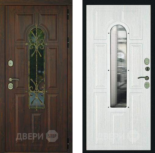 Входная металлическая Дверь Дверной Континент Лион Альберо Браш в Краснознаменске