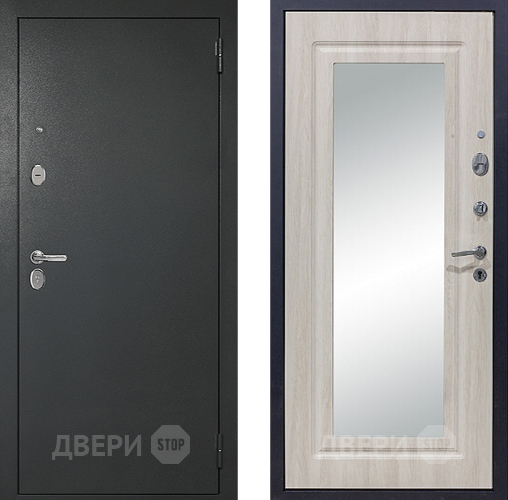 Входная металлическая Дверь Сударь 510 Зеркало Титан в Краснознаменске