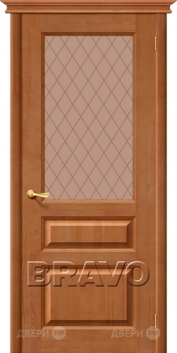 Межкомнатная дверь со стеклом М5 (Светлый Лак) в Краснознаменске