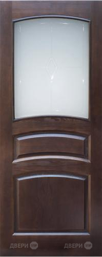 Межкомнатная дверь 16-ПО темный лак в Краснознаменске