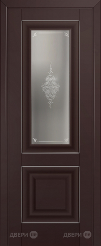 Межкомнатная дверь ProfilDoors 28U темно-коричневый (матовое, кристалл с узором) в Краснознаменске