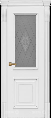 Межкомнатная дверь Диана ПО белая эмаль (мателюкс с фрезеровкой) в Краснознаменске