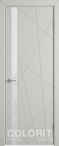 Межкомнатная дверь К5 ПО светло-серая эмаль в Краснознаменске