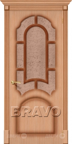 Межкомнатная дверь со стеклом Соната (Дуб) в Краснознаменске