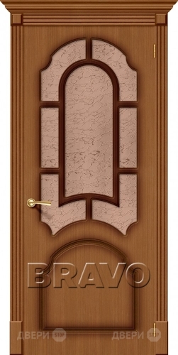Межкомнатная дверь со стеклом Соната (Орех) в Краснознаменске