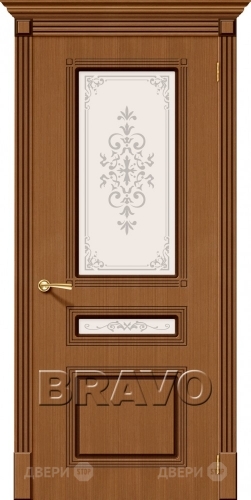 Межкомнатная дверь со стеклом Стиль (Орех) в Краснознаменске