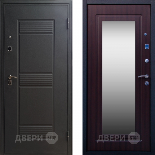 Входная металлическая Дверь СТОП ЗЕРКАЛО Венге в Краснознаменске