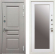 Входная металлическая Дверь Ратибор Лондон 3К с зеркалом Грей софт/Белый софт в Краснознаменске