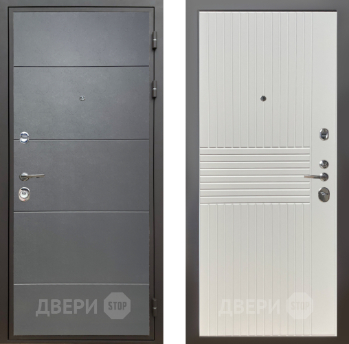Входная металлическая Дверь Шелтер (SHELTER) Комфорт Лофт графит 10 Силк Сноу в Краснознаменске