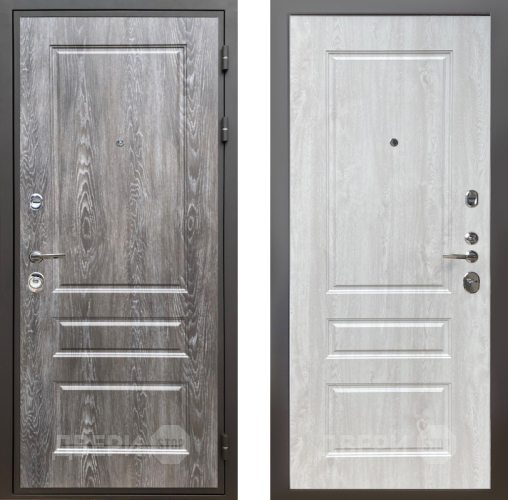 Входная металлическая Дверь Шелтер (SHELTER) Комфорт Дуб шале серебро 2 Сосна белая в Краснознаменске