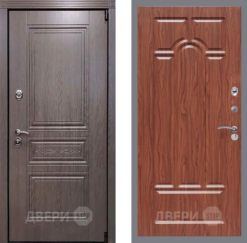 Входная металлическая Дверь Рекс (REX) Пренмиум-S FL-58 орех тисненый в Краснознаменске