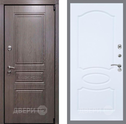 Входная металлическая Дверь Рекс (REX) Пренмиум-S FL-128 Силк Сноу в Краснознаменске