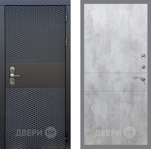 Входная металлическая Дверь Стоп БЛЭК CISA ФЛ-290 Бетон светлый в Краснознаменске