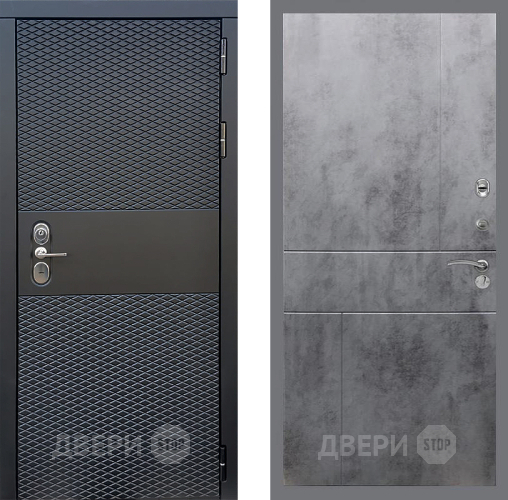 Входная металлическая Дверь Стоп БЛЭК CISA ФЛ-290 Бетон темный в Краснознаменске