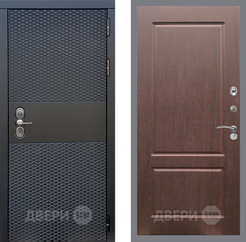 Входная металлическая Дверь Стоп БЛЭК CISA ФЛ-117 Орех премиум в Краснознаменске