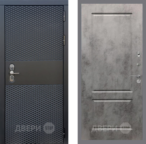 Входная металлическая Дверь Стоп БЛЭК CISA ФЛ-117 Бетон темный в Краснознаменске