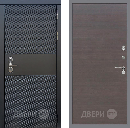 Входная металлическая Дверь Стоп БЛЭК CISA Гладкая венге поперечный в Краснознаменске