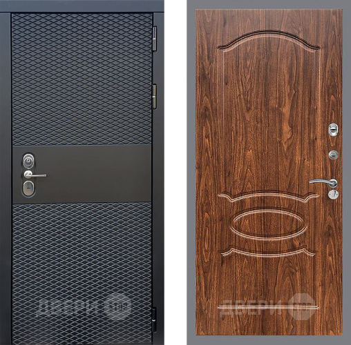 Входная металлическая Дверь Стоп БЛЭК CISA ФЛ-128 орех тисненый в Краснознаменске
